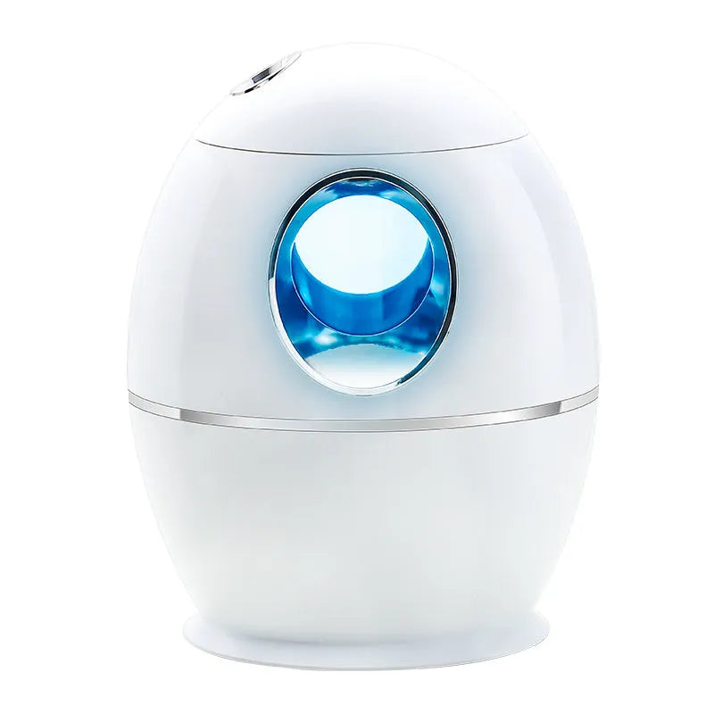 White round USB-powered aromatherapy humidifier with 800ml water tank and 36dB quiet operation