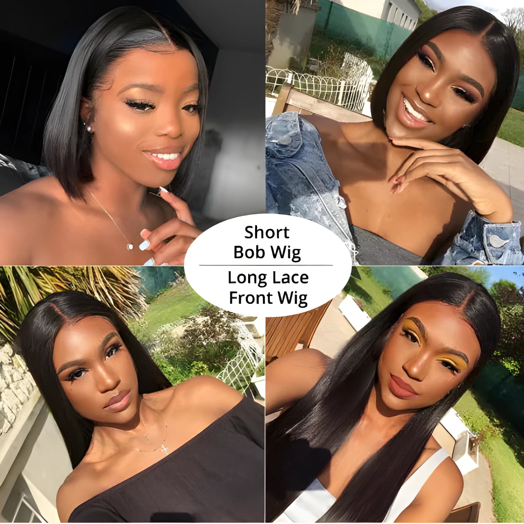 Real human hair 13x4 lace short bob wig in natural 1B colour with slanted bangs