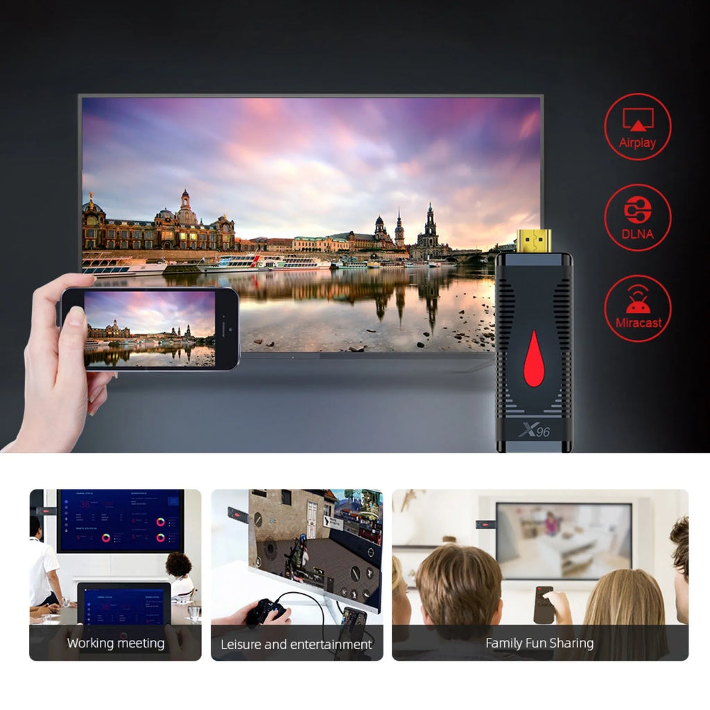 Smart TV set-top box with Allwinner H313 processor, infrared remote, and media ports for CF/SD/U disk playback