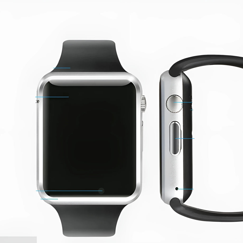 Android GSM smart watch with camera and 1.54-inch display in multiple colour options
