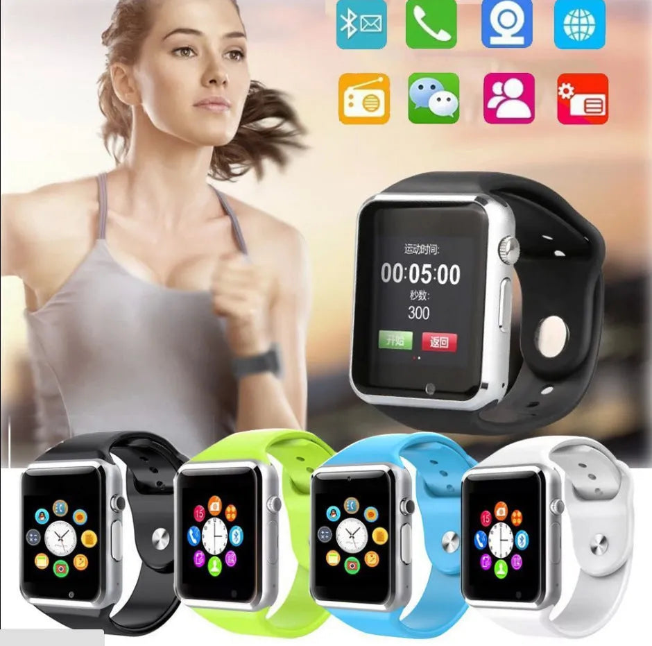 Android GSM smart watch with camera and 1.54-inch display in multiple colour options