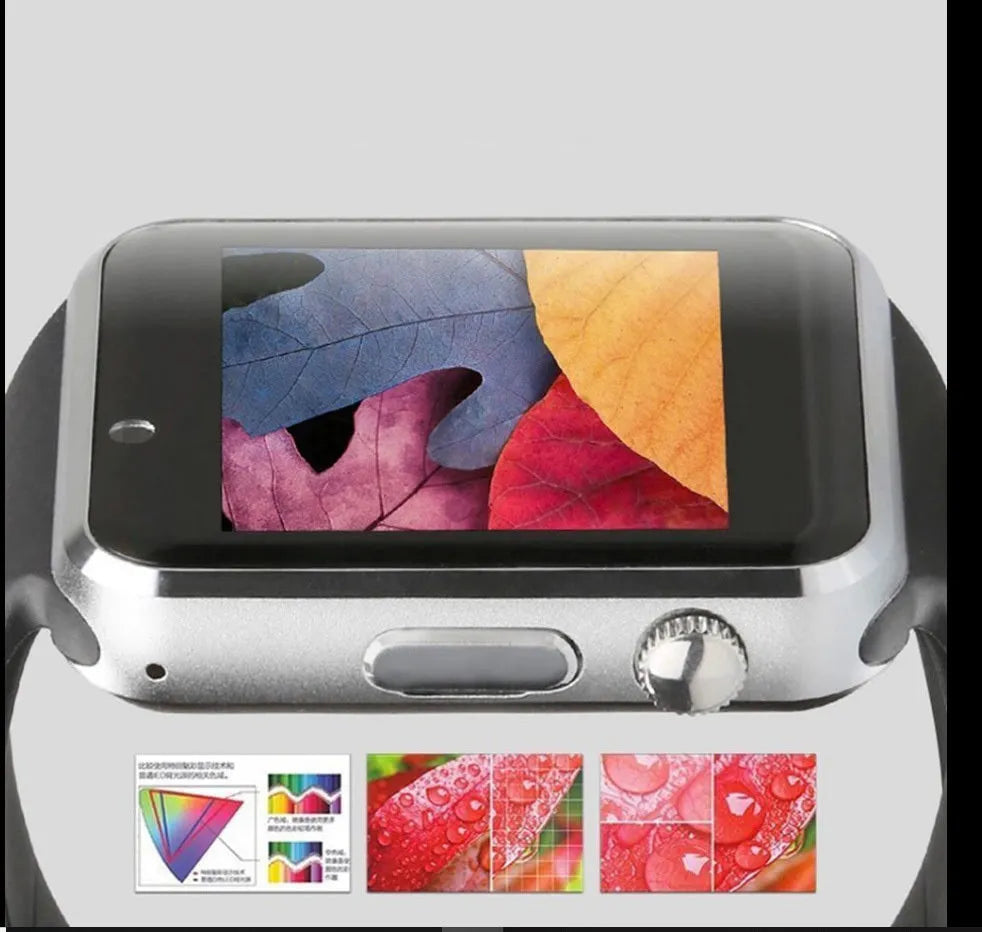 Android GSM smart watch with camera and 1.54-inch display in multiple colour options