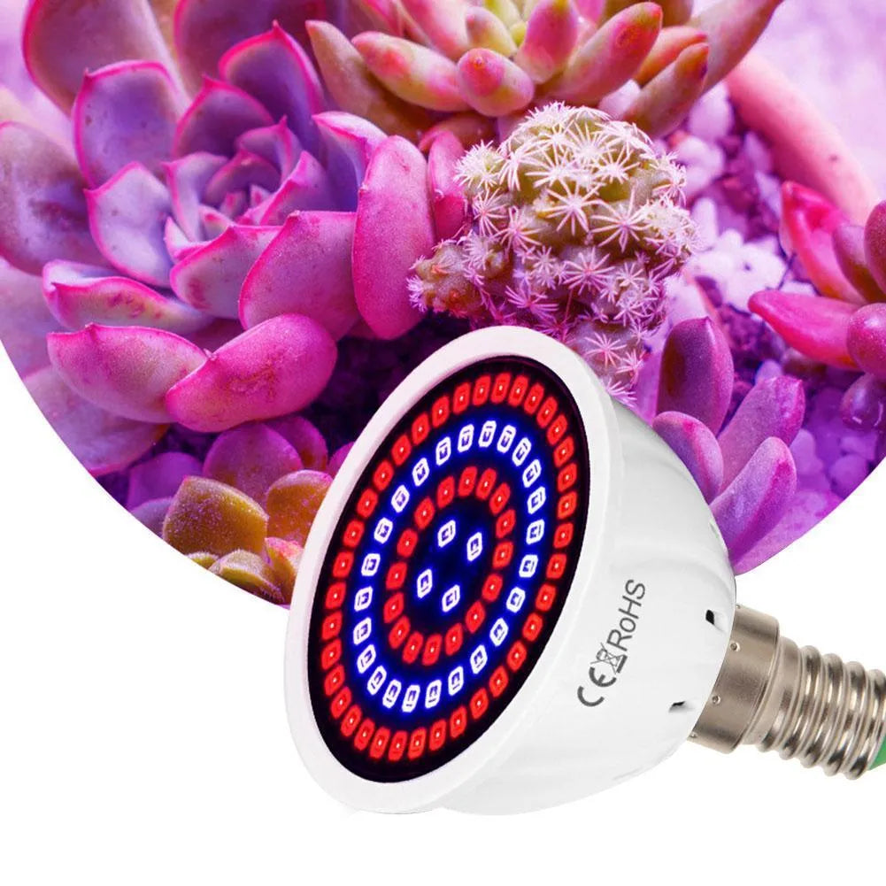 White LED plant growth lamp with 80 beads for indoor potted plants up to 80 square centimetres