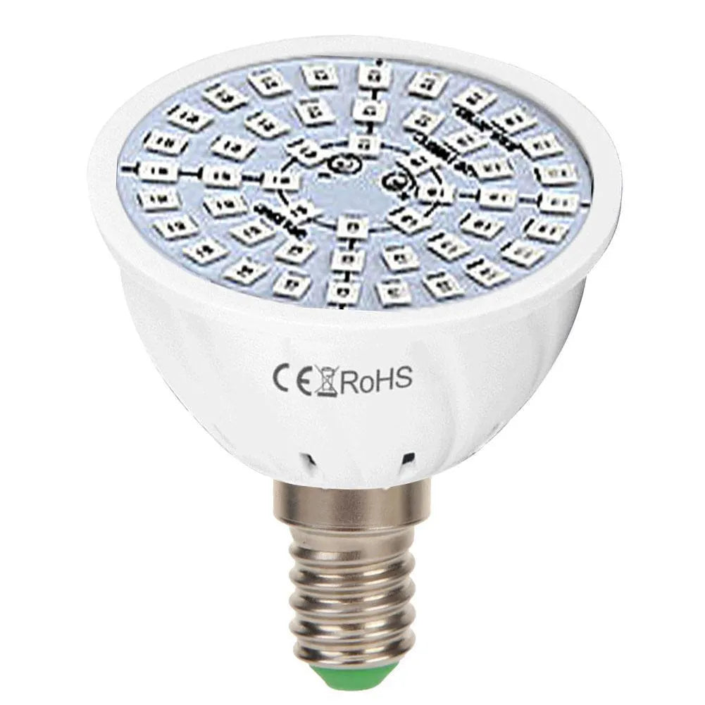 White LED plant growth lamp with 80 beads for indoor potted plants up to 80 square centimetres