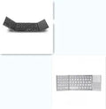 Folding Bluetooth keyboard with black keys and touch plate