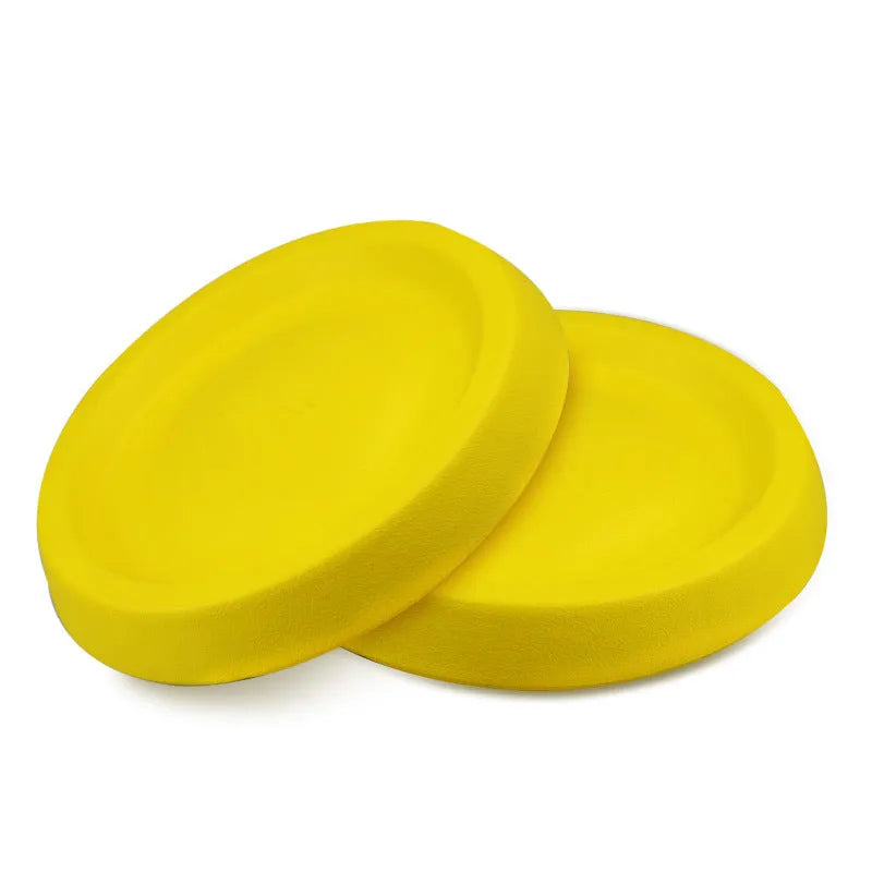 Yellow EVA dog training throwing toy for interactive play and bonding exercises