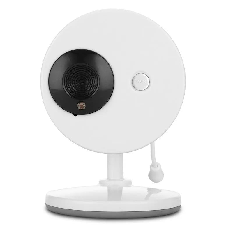 3.5 inch digital wireless baby monitor with white UFO-style camera and temperature display