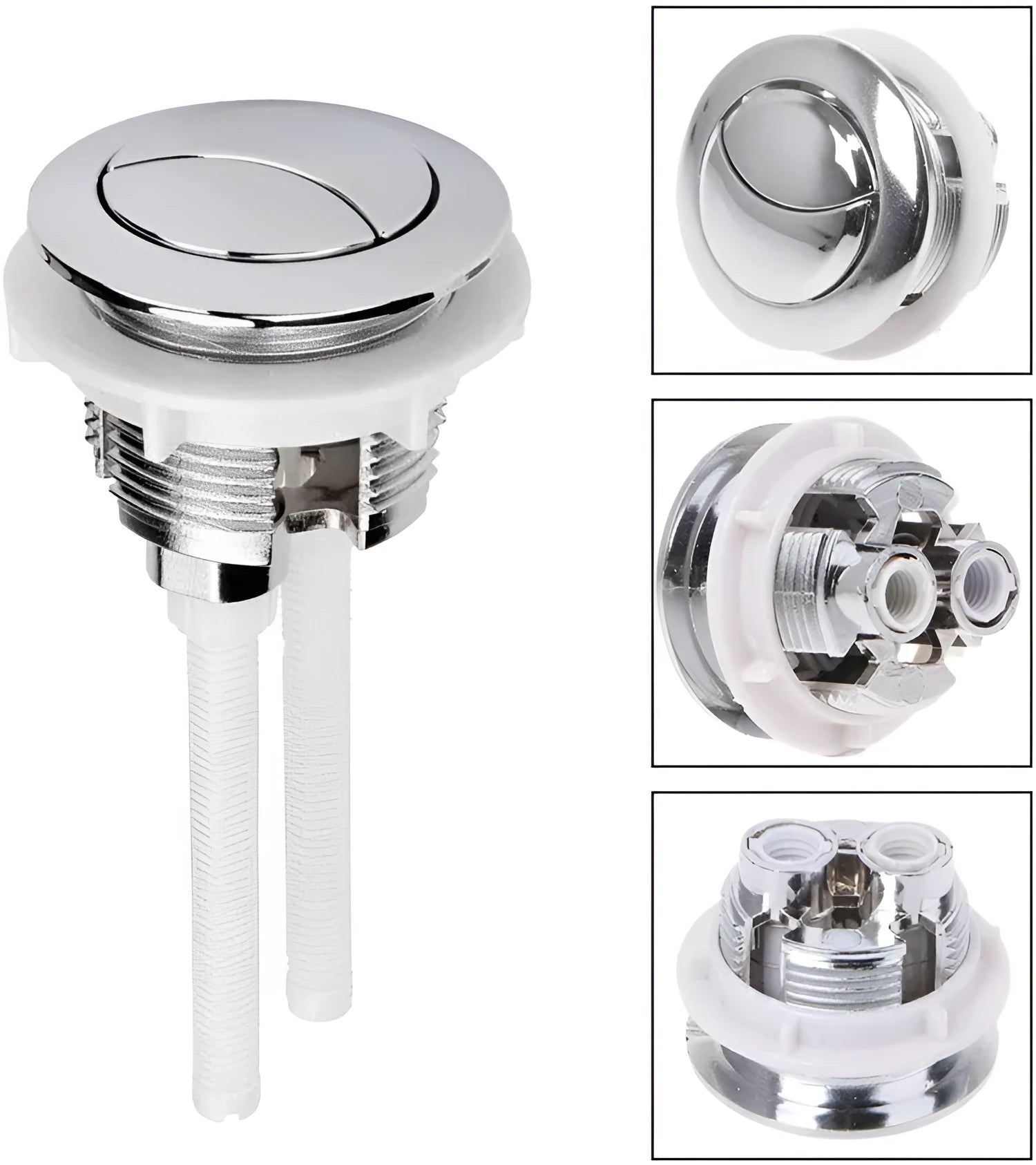 38mm white ABS plastic toilet flush button for ground drainage cisterns