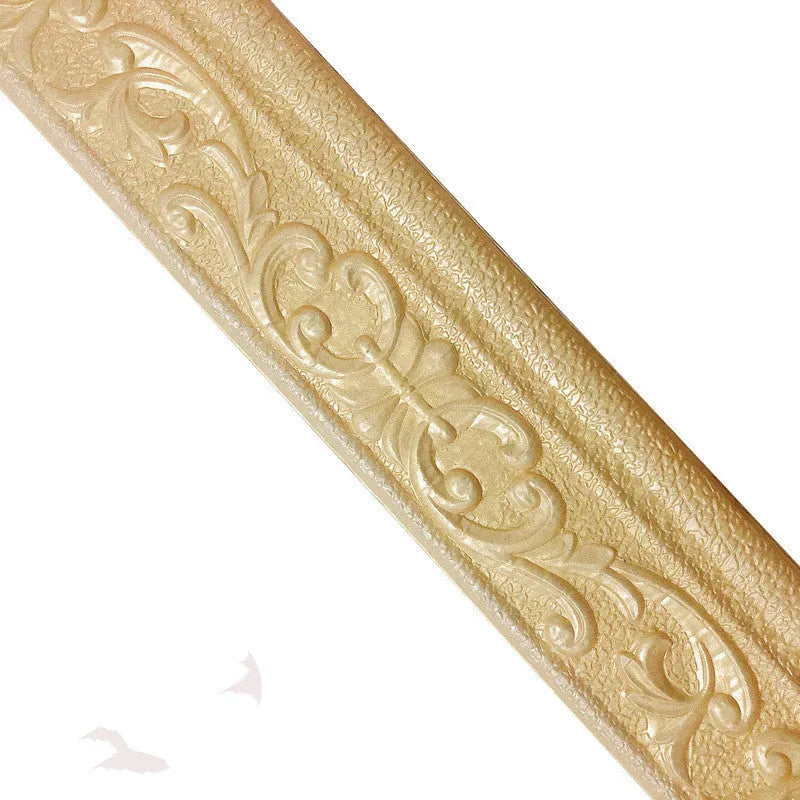 Self-adhesive grid pattern skirting line in a medium size for living room wall protection.