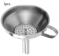 Small mini funnel made of 201 stainless steel with fine filter sieve layer and 1.6cm tube thickness