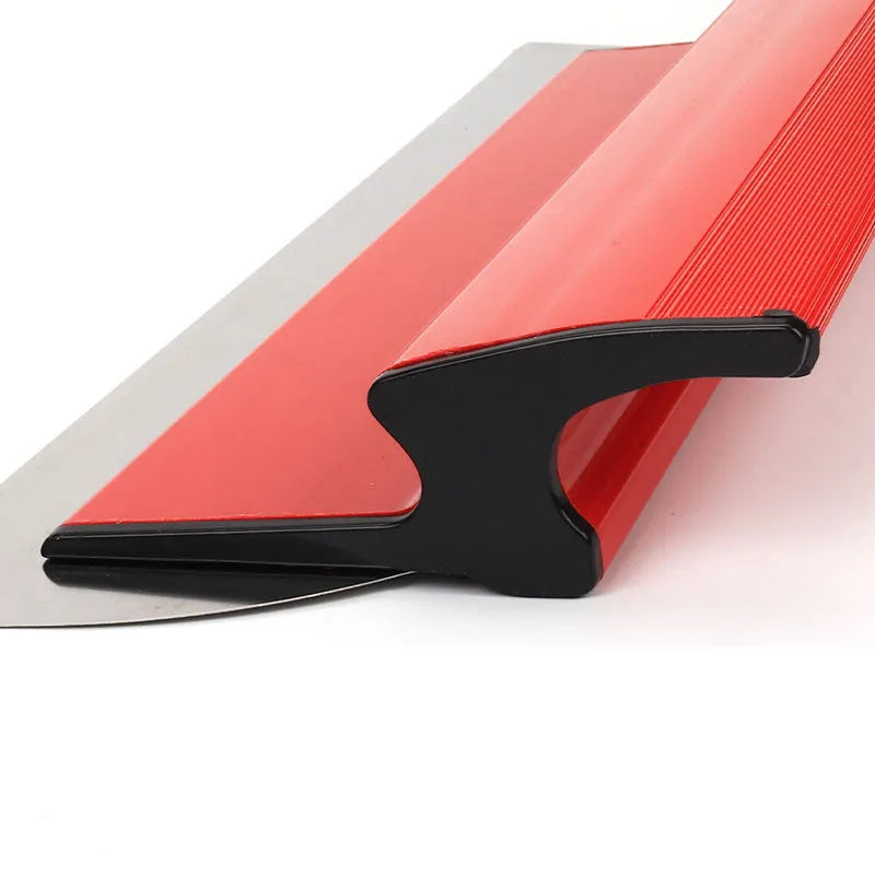 Grey wall paint leveling scraper tool with 40cm steel blade