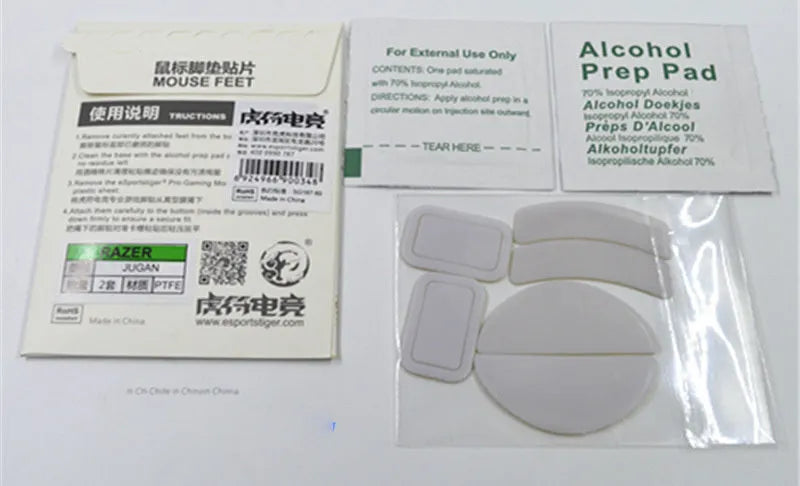 White arc edge mouse feet for Logitech G PRO X Superlight and GPW 2 with anti-static tweezers