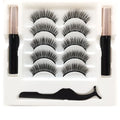 Magnetic eyelashes and eyeliner set with 5 pairs of reusable false lashes