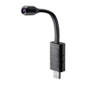 U21 wireless surveillance camera with compact ABS plastic housing showing lens and USB connection