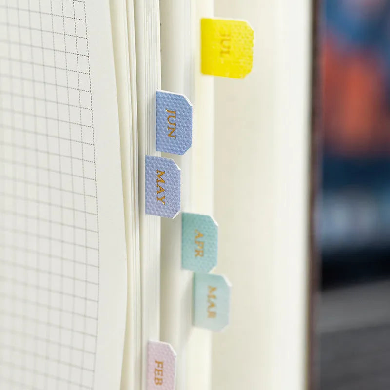 Ten A5 sheets of gradient Morandi colour label stickers for scrapbooking and journals.