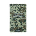 Waterproof spiral notebook with stone paper pages and polypropylene cover in camouflage pattern