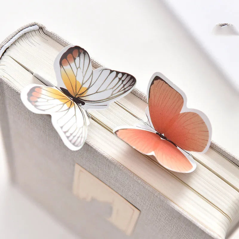 Butterfly paper bookmark with Japanese and South Korean stationery design measuring 13.5cm by 5.5cm
