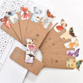 Butterfly paper bookmark with Japanese and South Korean stationery design measuring 13.5cm by 5.5cm