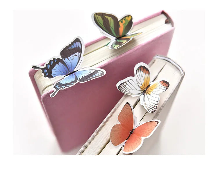 Butterfly paper bookmark with Japanese and South Korean stationery design measuring 13.5cm by 5.5cm