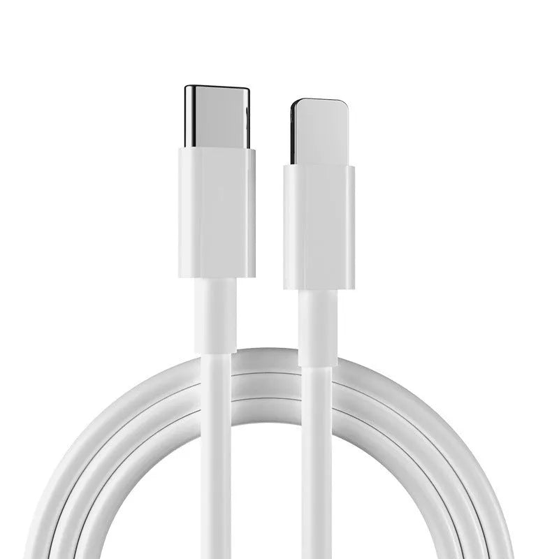 White 20W USB-C PD fast charger with 1 metre cable for iPhone and iPad