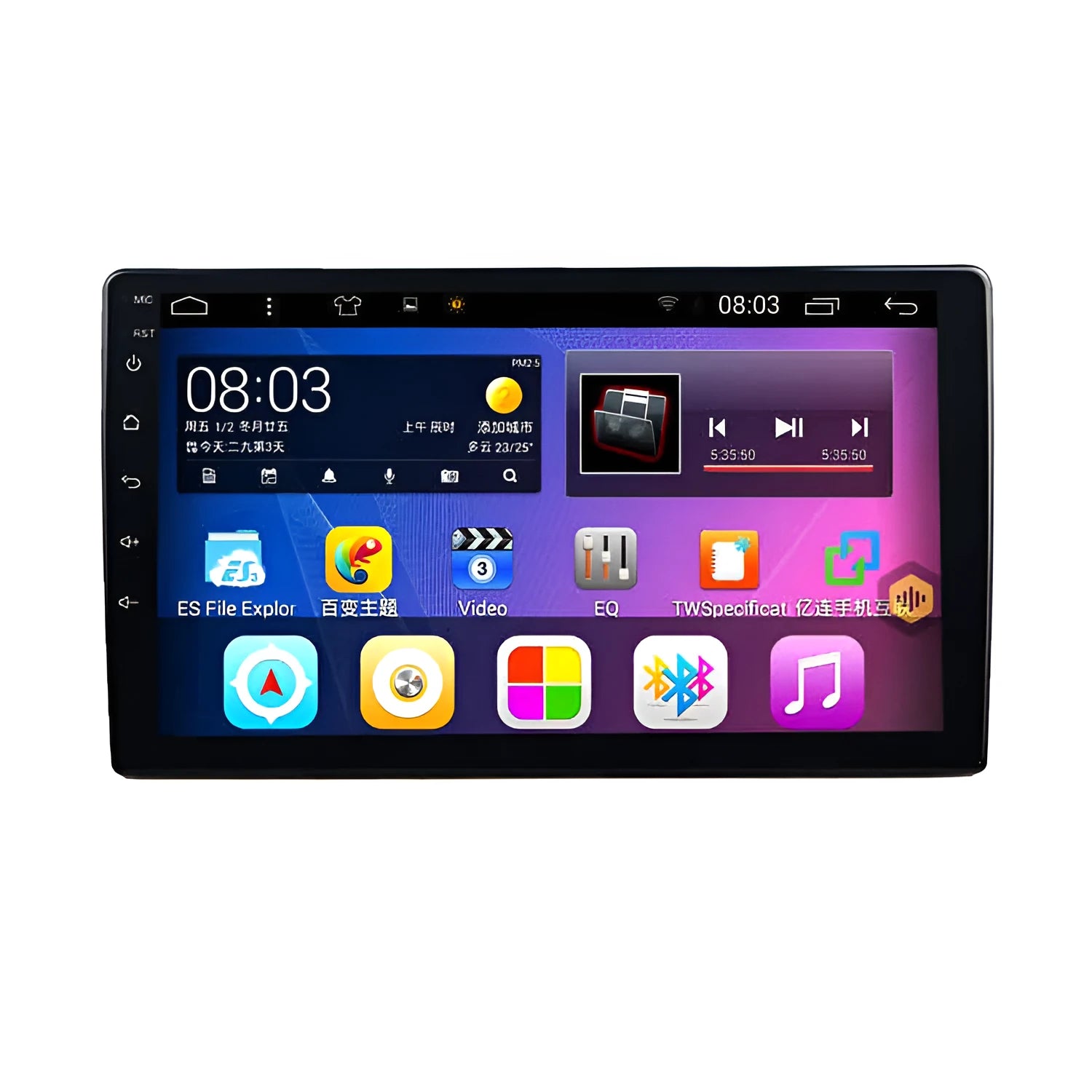 Black large LCD rotating screen car navigator for GM vehicles with Android system