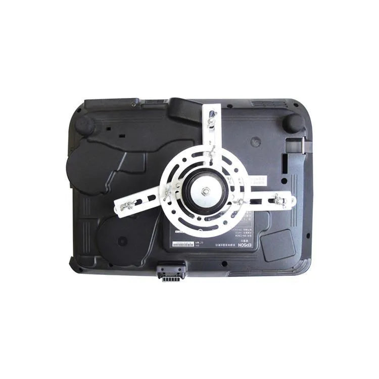 Motorised electric projector lifting hanger with remote control and ultra-thin metal chassis.