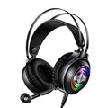 Wired over-ear computer gaming headset with microphone in black or white colour