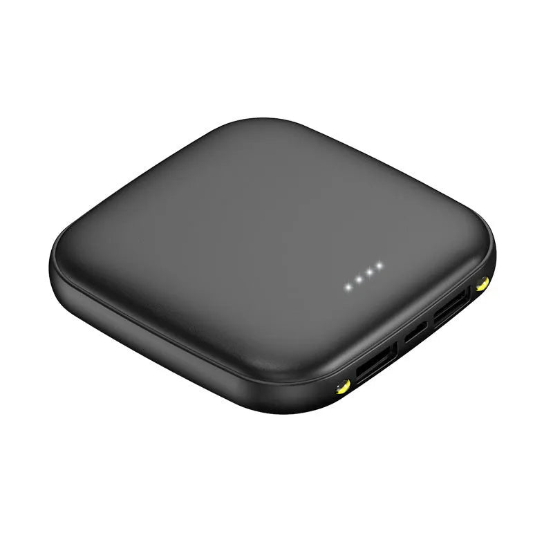 20000mAh portable power bank with LED flashlight in multiple colours showing compact dimensions