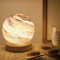Girl Heart Nordic style USB table lamp with glass shade in selected colour