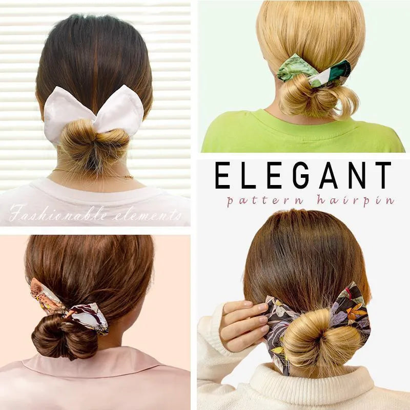 Cotton weave bowknot headband set in retro French Korean style for women, multiple colour options