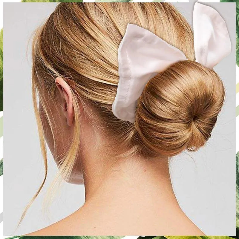Cotton weave bowknot headband set in retro French Korean style for women, multiple colour options