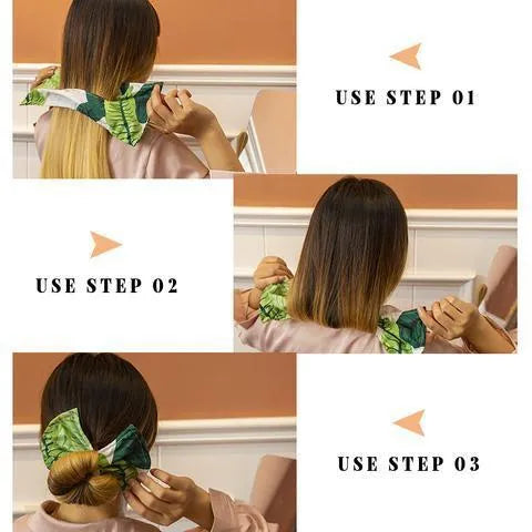 Cotton weave bowknot headband set in retro French Korean style for women, multiple colour options
