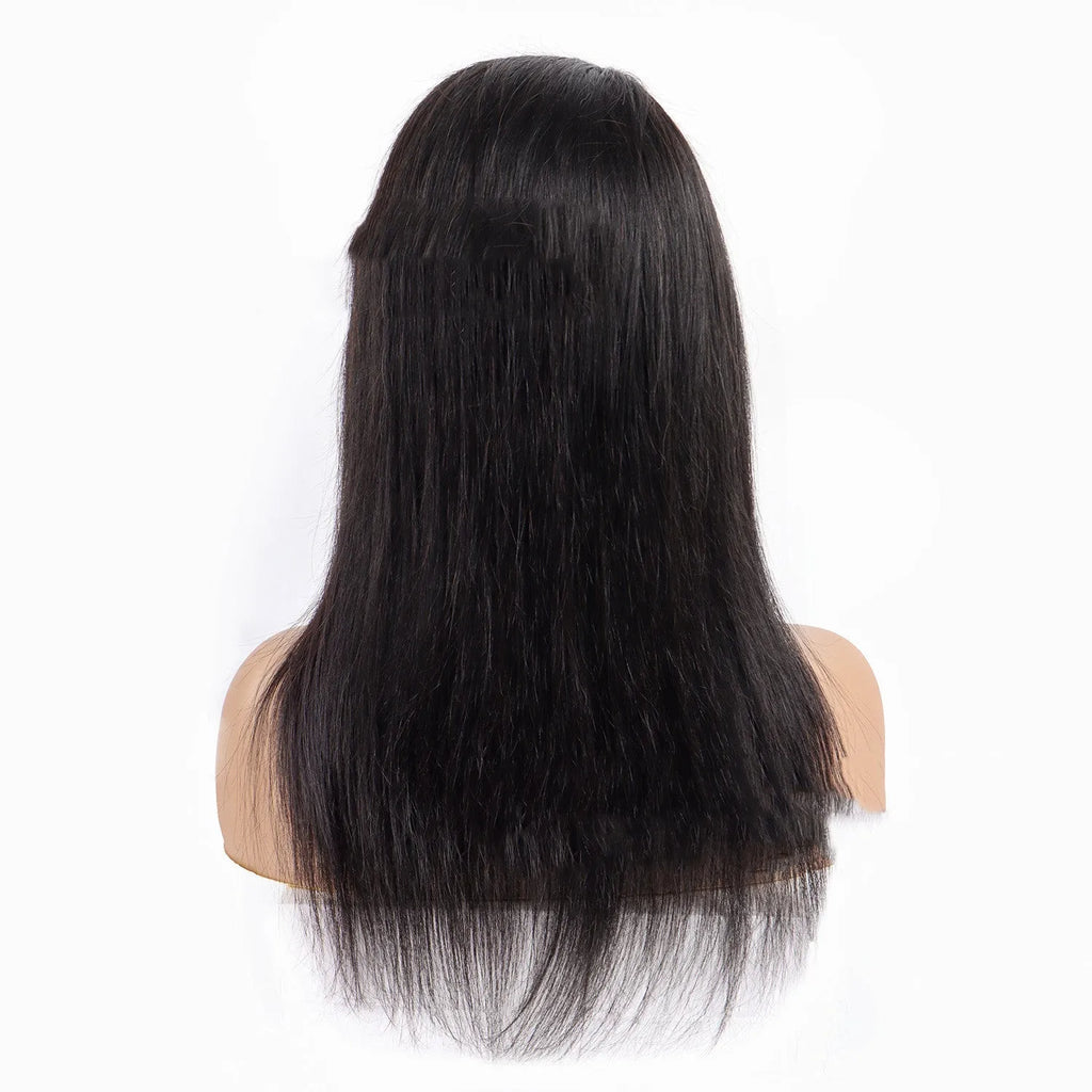 Human hair headband wig reversed hair band wig headgear real hair medium to long machine made msjoli
