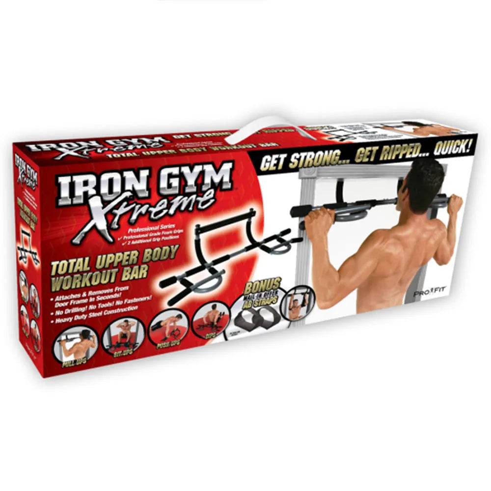 Black steel indoor pull-up bar for home gyms, dimensions 92.5cm x 41cm x 23cm