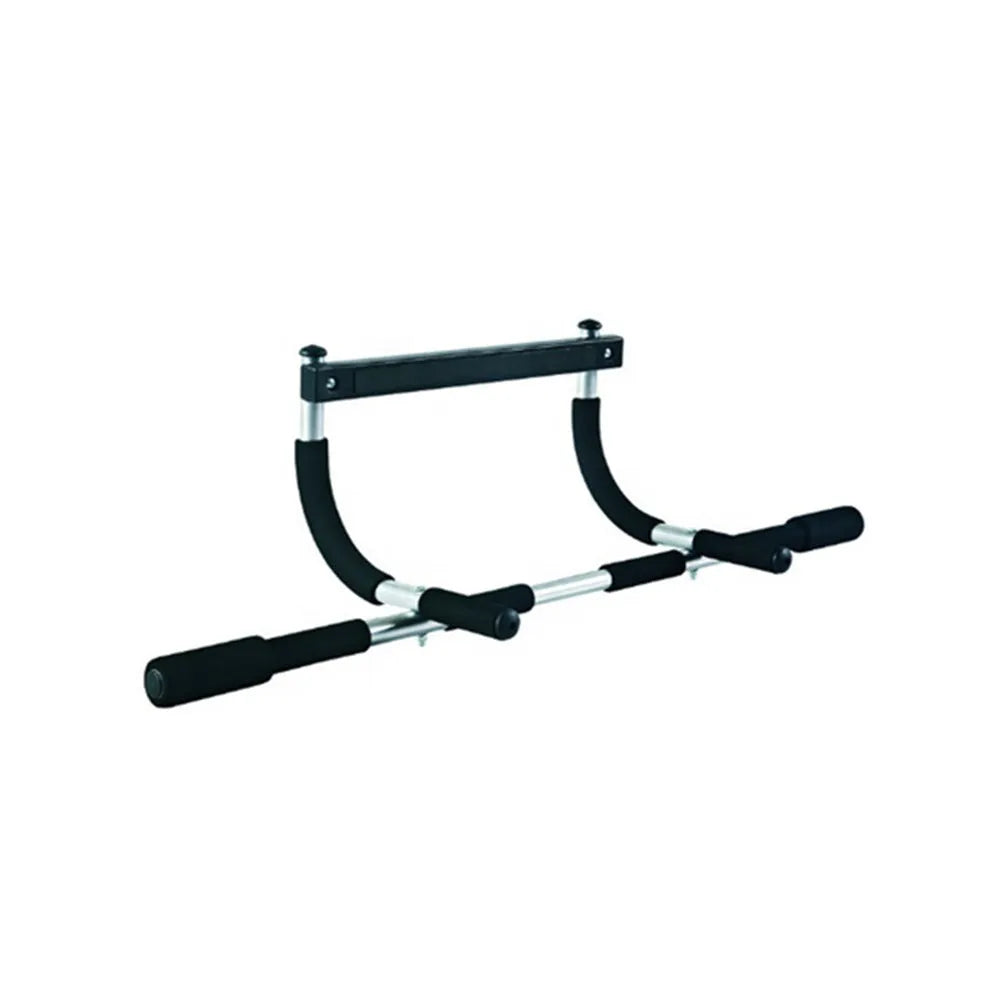 Black steel indoor pull-up bar for home gyms, dimensions 92.5cm x 41cm x 23cm