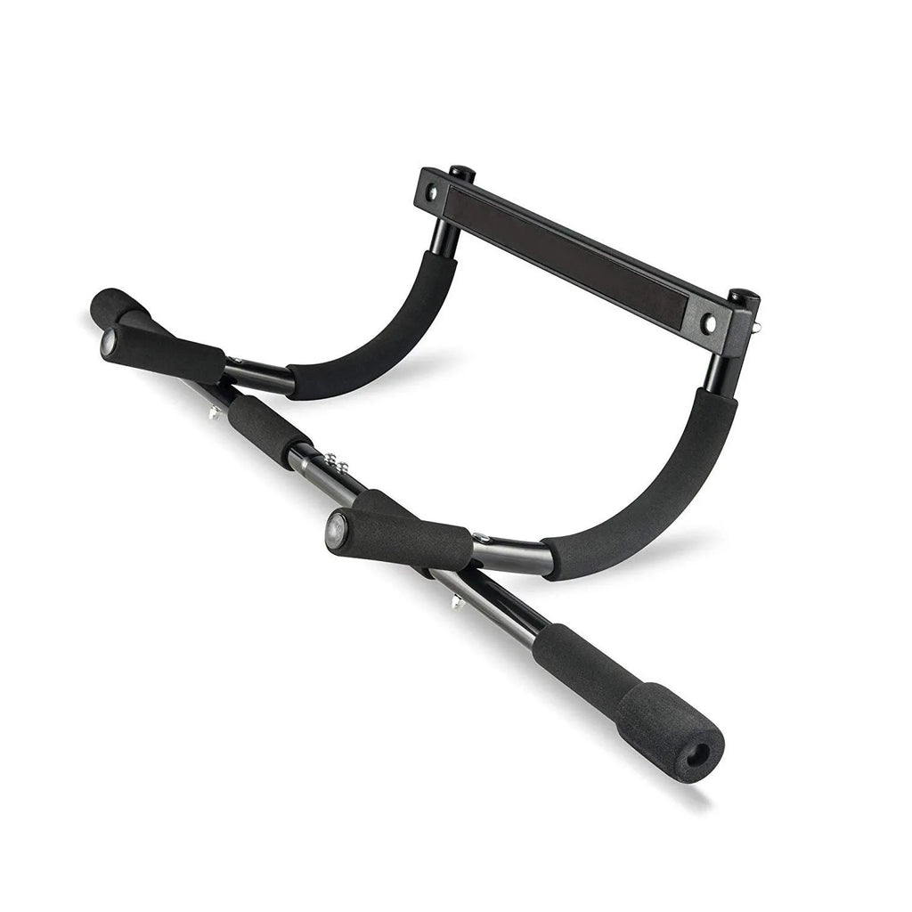 Black steel indoor pull-up bar for home gyms, dimensions 92.5cm x 41cm x 23cm