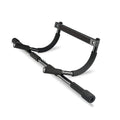 Black steel indoor pull-up bar for home gyms, dimensions 92.5cm x 41cm x 23cm