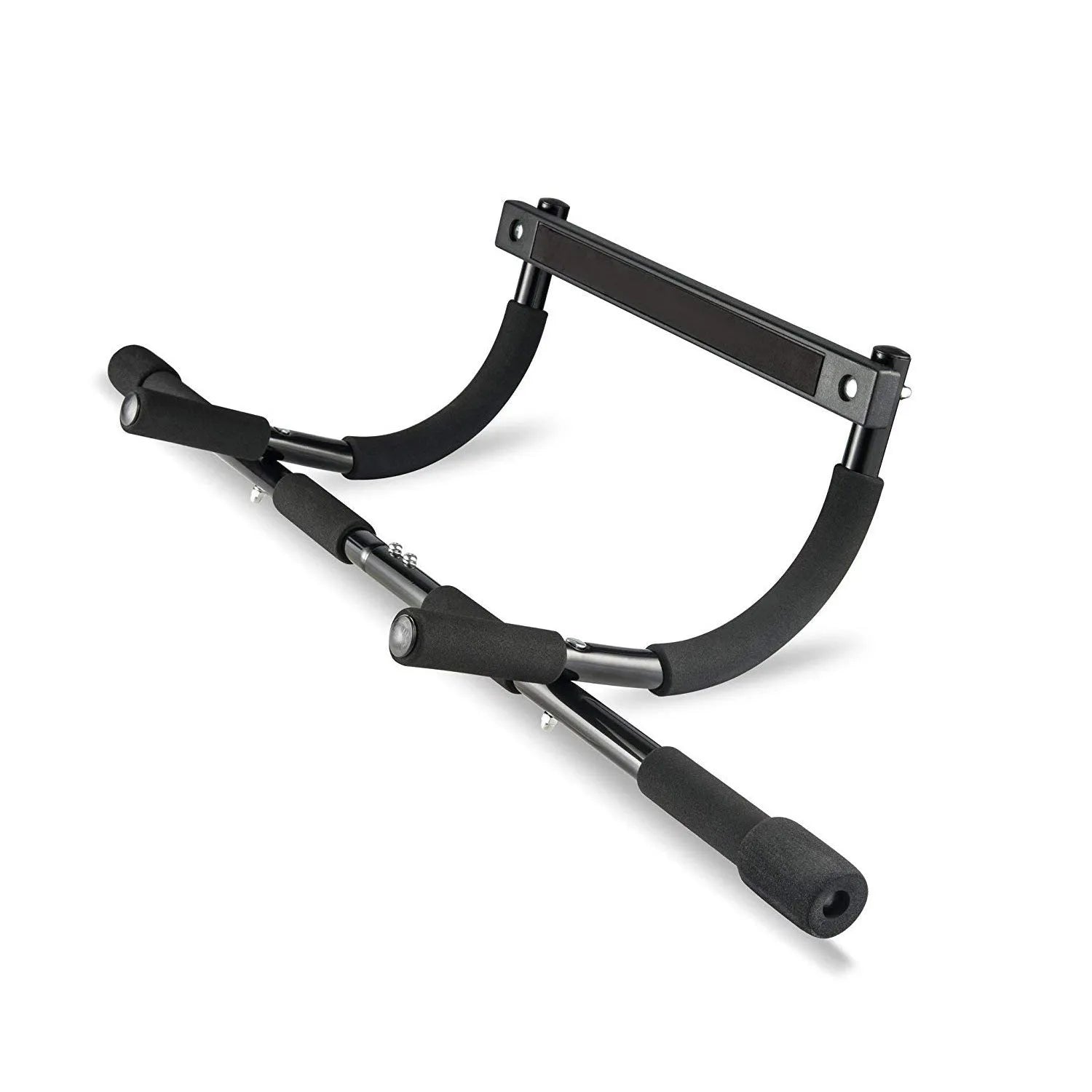 Black steel indoor pull-up bar for home gyms, dimensions 92.5cm x 41cm x 23cm