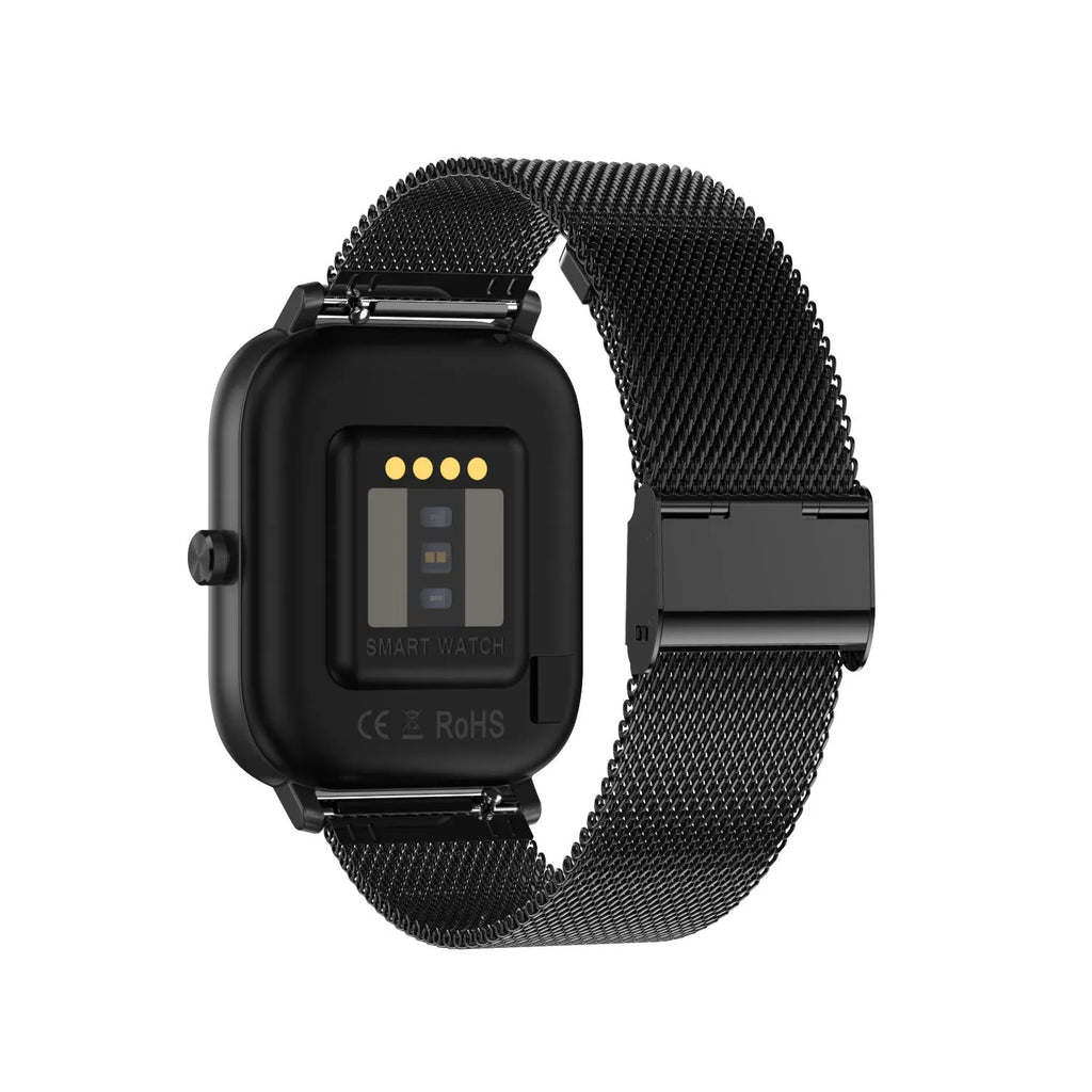 Smart health bracelet with 1.54-inch screen showing ECG graph, worn on wrist with silicone strap.
