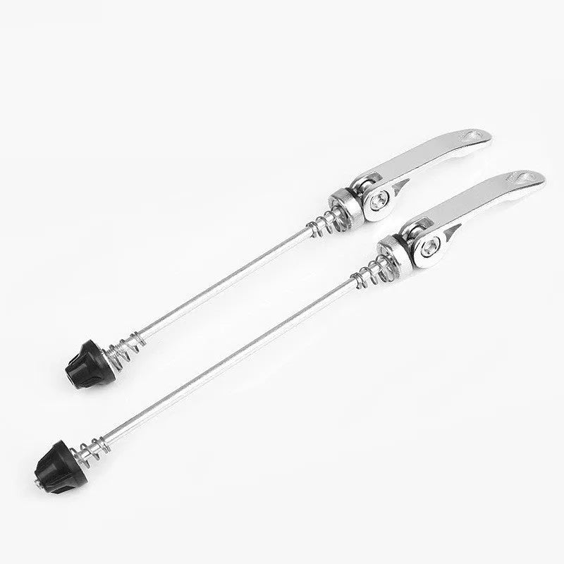 Bicycle quick release lever in multiple colours with galvanised iron rod and aluminium alloy handle