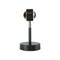 Black USB dual-head sunset rainbow projection lamp with touch controls on table