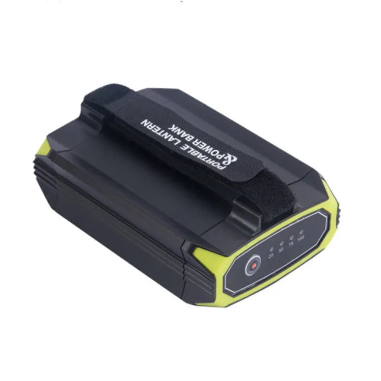 Green rechargeable camping light with aluminium alloy housing and LED bulbs