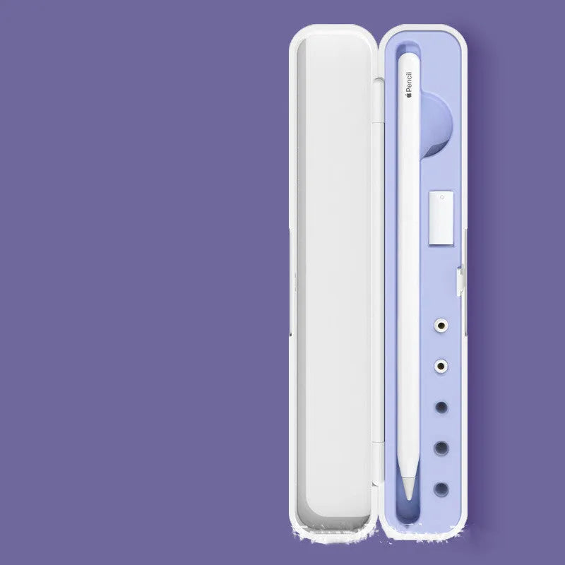 Hard shell Apple Pencil storage case with foam interior for accessories