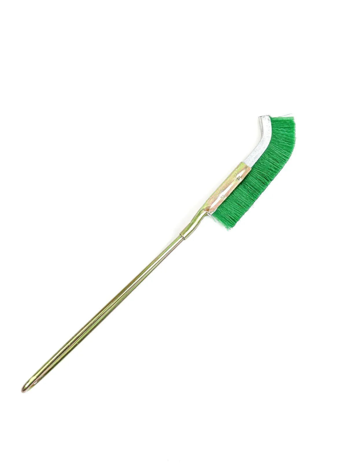 Green elbow nylon wire rust removal brush with metal handle for range hood cleaning