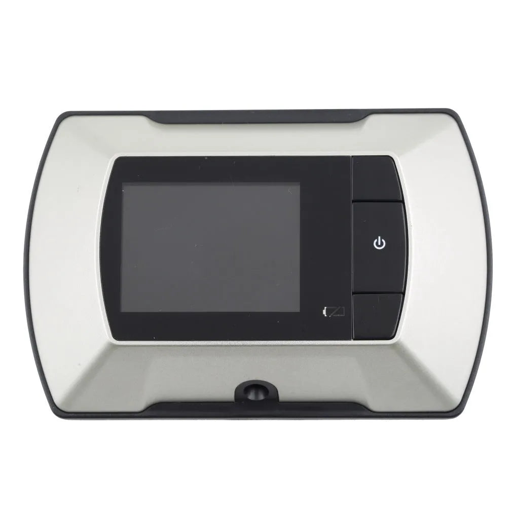 Wireless LCD visual door peephole monitor with indoor screen and outdoor camera unit.