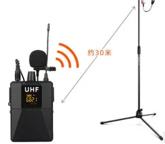 Black Little Bee X3 wireless lavalier lapel microphone with clip and USB-C port.