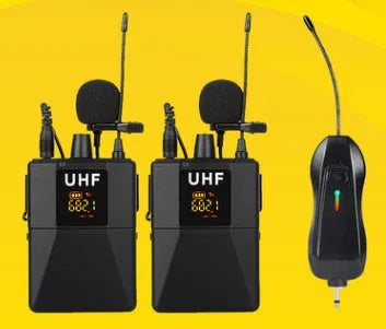 Black Little Bee X3 wireless lavalier lapel microphone with clip and USB-C port.