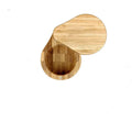 Bamboo seasoning box with multiple compartment styles and a bamboo spoon for solid seasonings