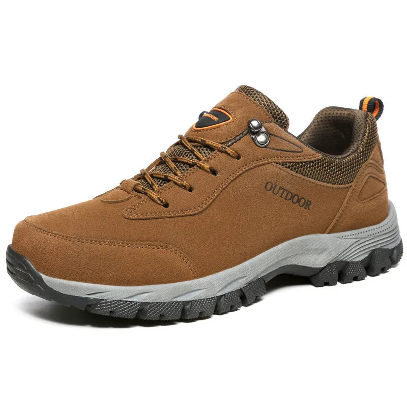 Men's low-cut hiking shoes in Army Green available in large sizes up to EU 49
