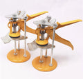 Adjustable height tile raising locator tool for concrete processing, metal alloy construction
